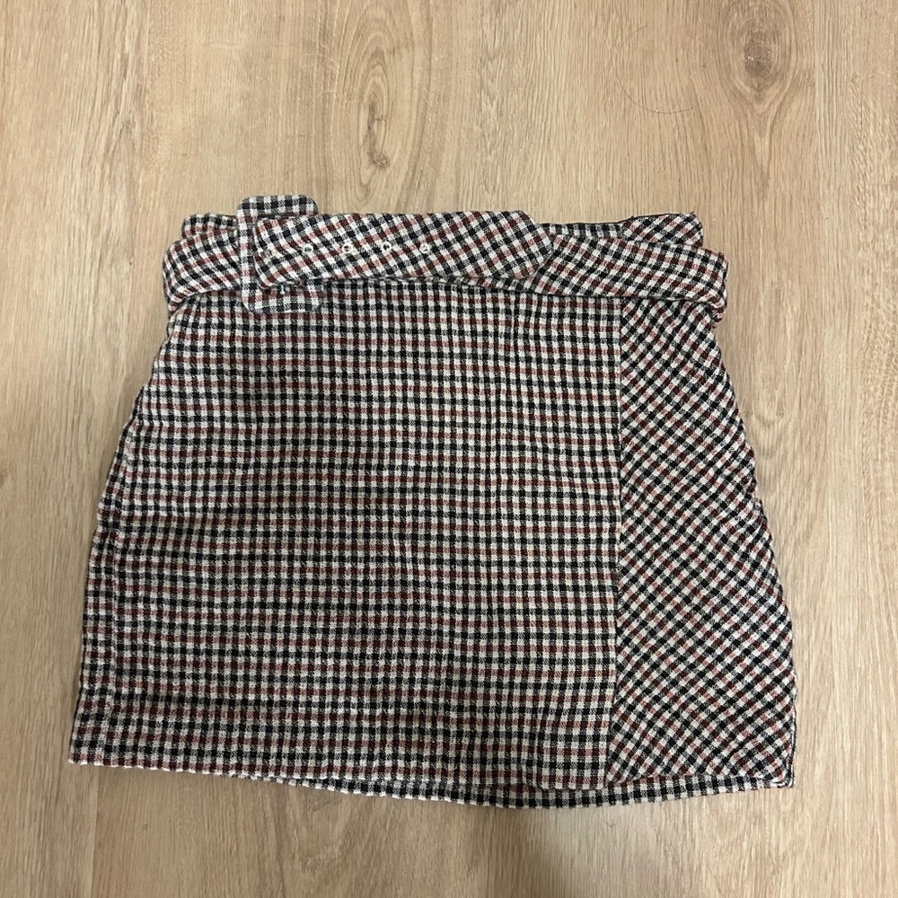 Mango Plaid Skirt